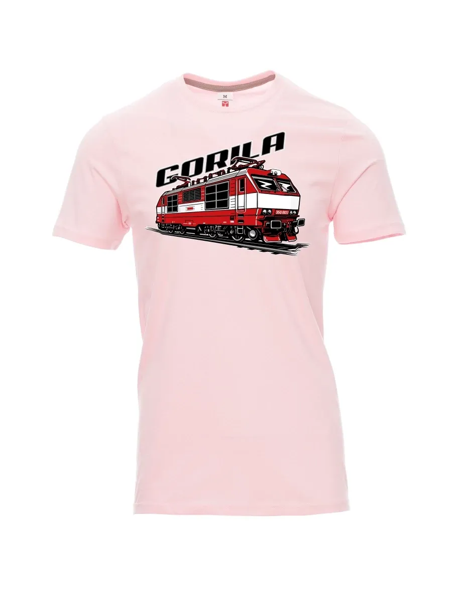 Hell-Pink T-Shirt für Männer Lokomotive 350 „Gorila“