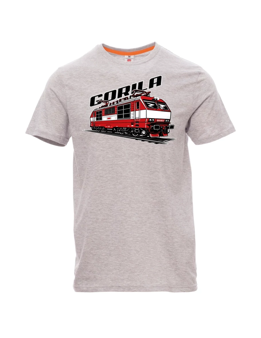 Grau melange T-Shirt für Männer Lokomotive 350 „Gorila“