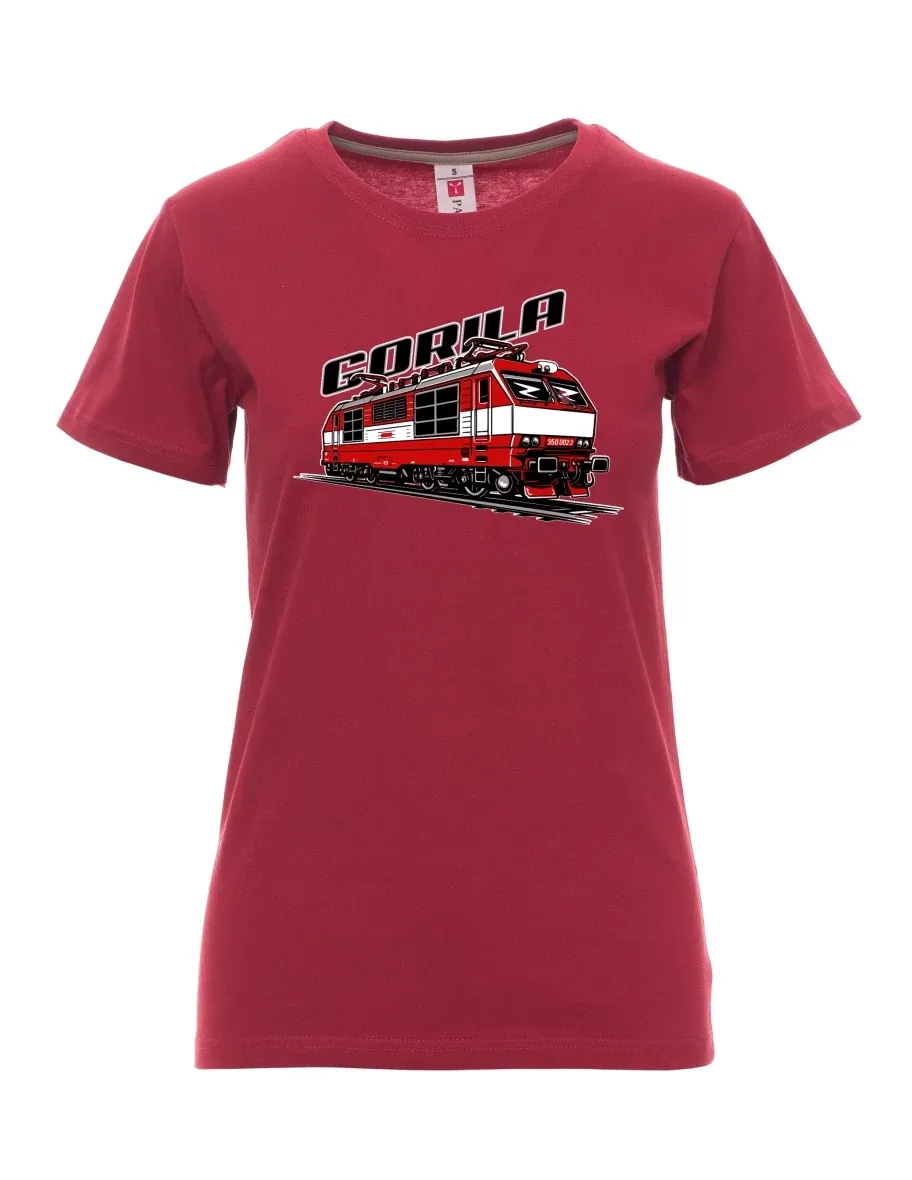 Bordeaux T-Shirt für Damen Lokomotive 350 „Gorila“