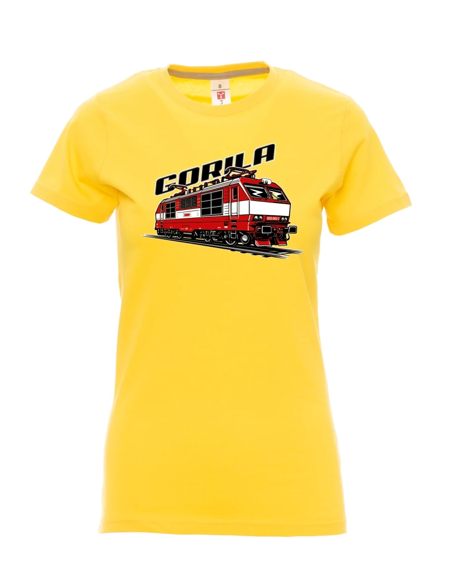 Gelbes T-Shirt für Damen Lokomotive 350 „Gorila“