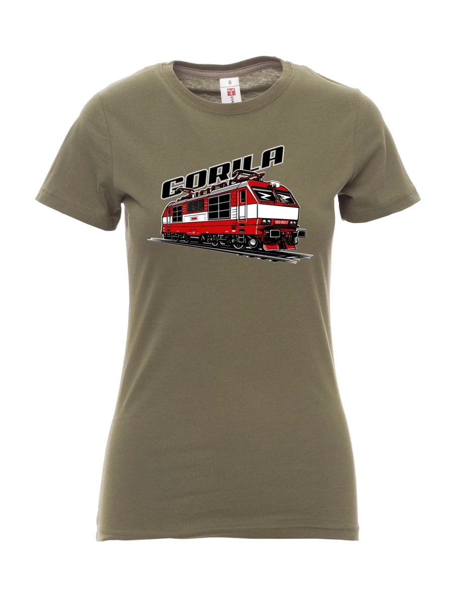 Khaki T-Shirt für Damen Lokomotive 350 „Gorila“