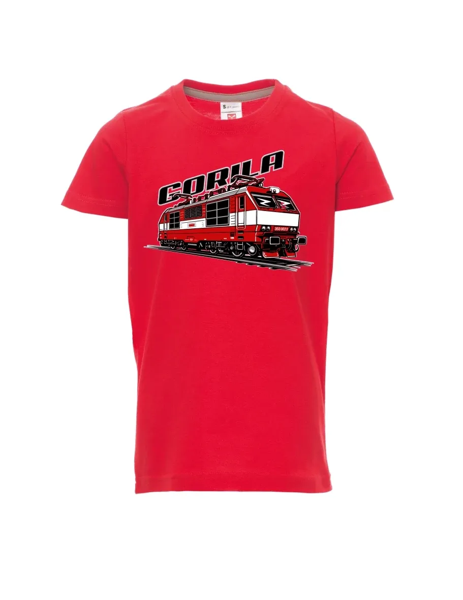 Rotes Kinder T-Shirt Lokomotive 350 „Gorila“