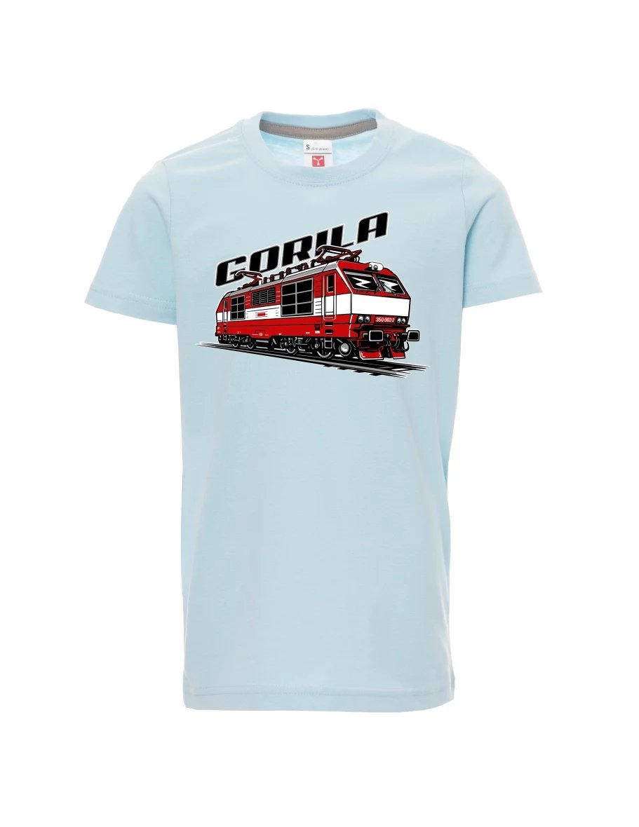 Blassblaues Kinder T-Shirt Lokomotive 350 „Gorila“