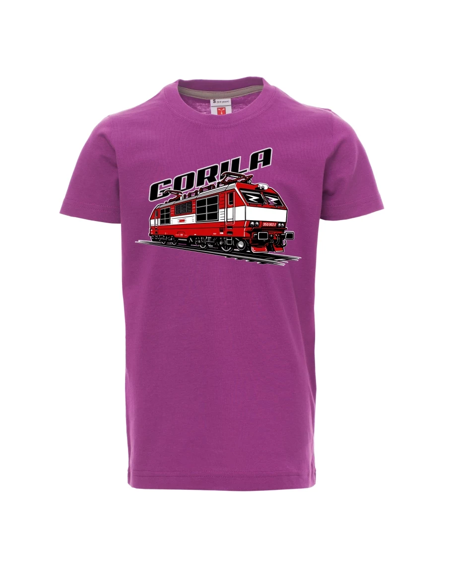Violett Kinder T-Shirt Lokomotive 350 „Gorila“