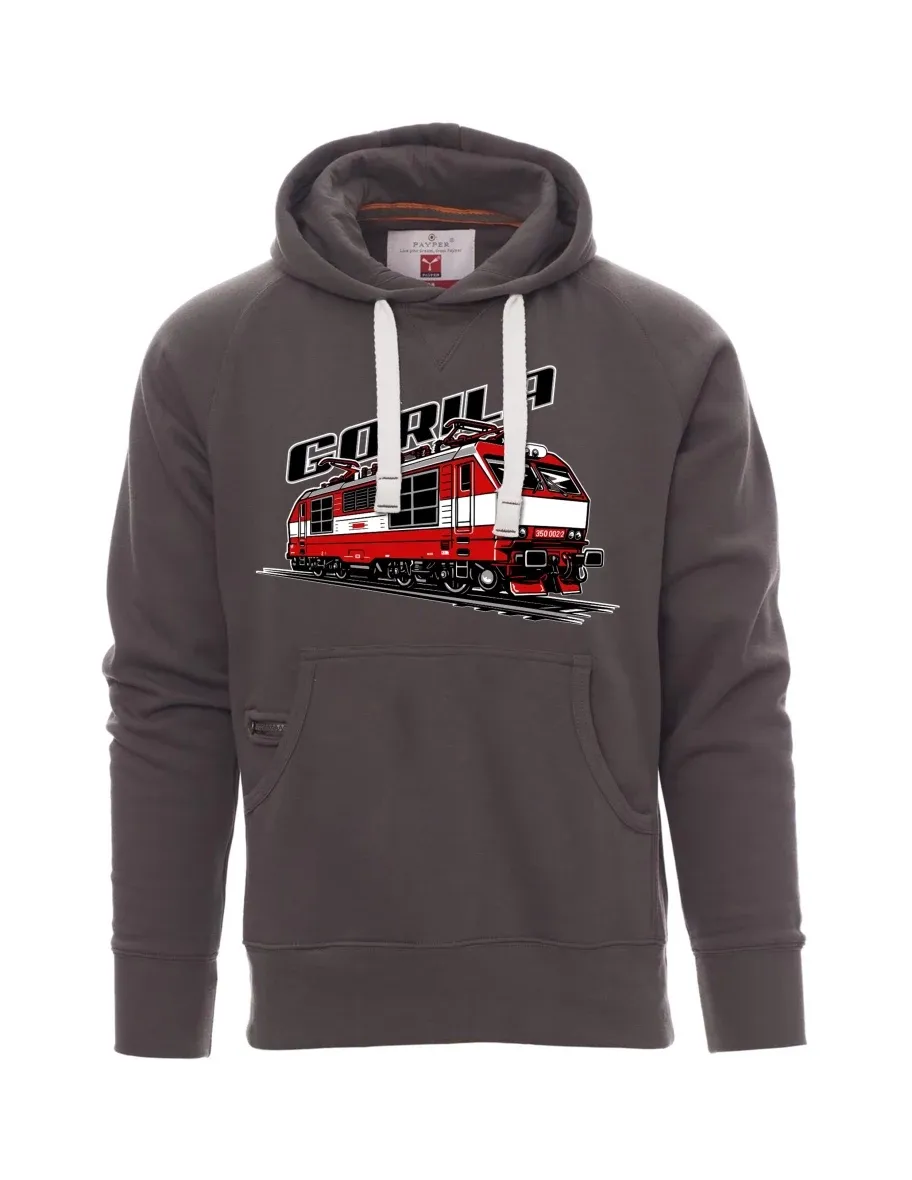 Graues Sweatshirt für Männer Lokomotive 350 „Gorila“