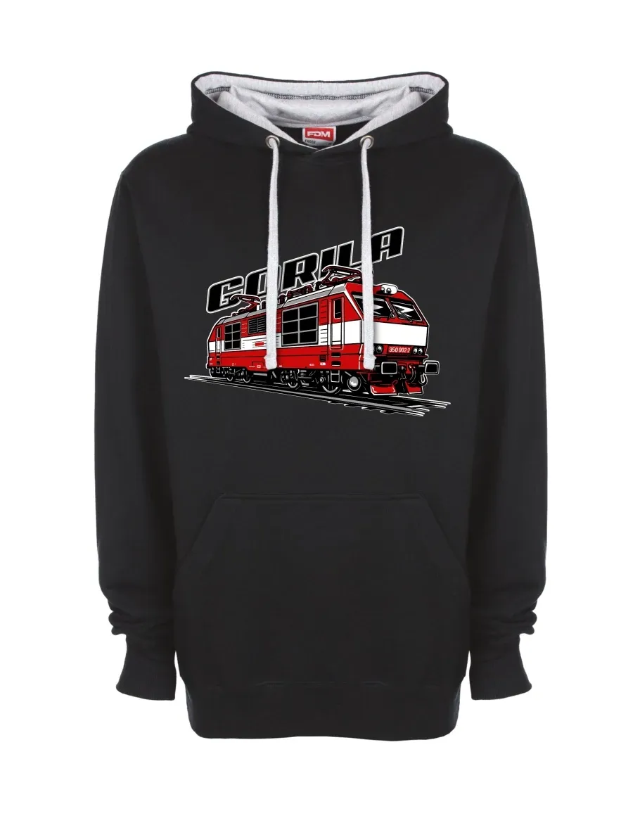 Grau-schwarzes Sweatshirt Lokomotive 350 „Gorila“