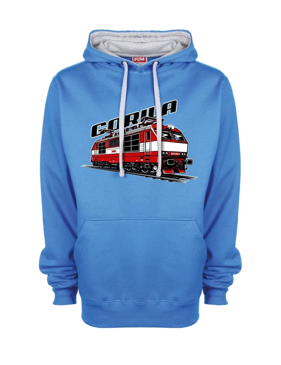 Grau-blaues Sweatshirt Lokomotive 350 „Gorila“