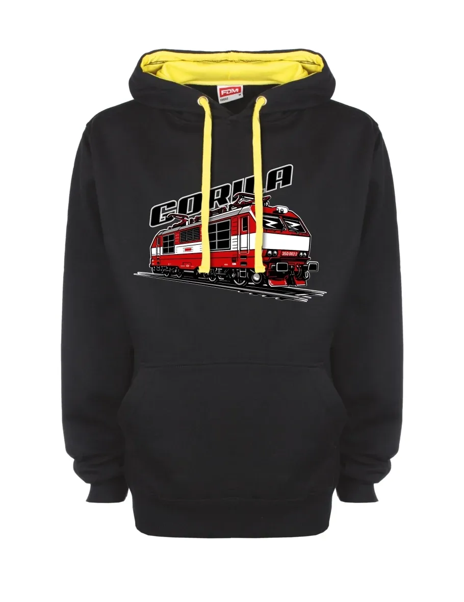 Gelb-schwarzes Sweatshirt mit Lokomotive 350 „Gorila“