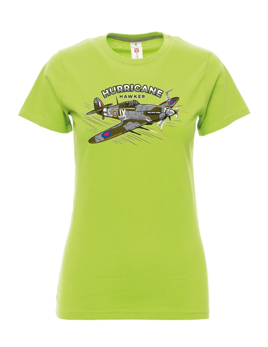 Limone T-Shirt für Damen Flugzeug Hurricane Hawker