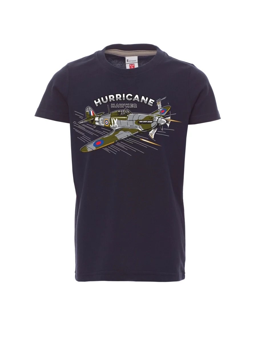 Navy Kinder T-Shirt Flugzeug Hurricane Hawker