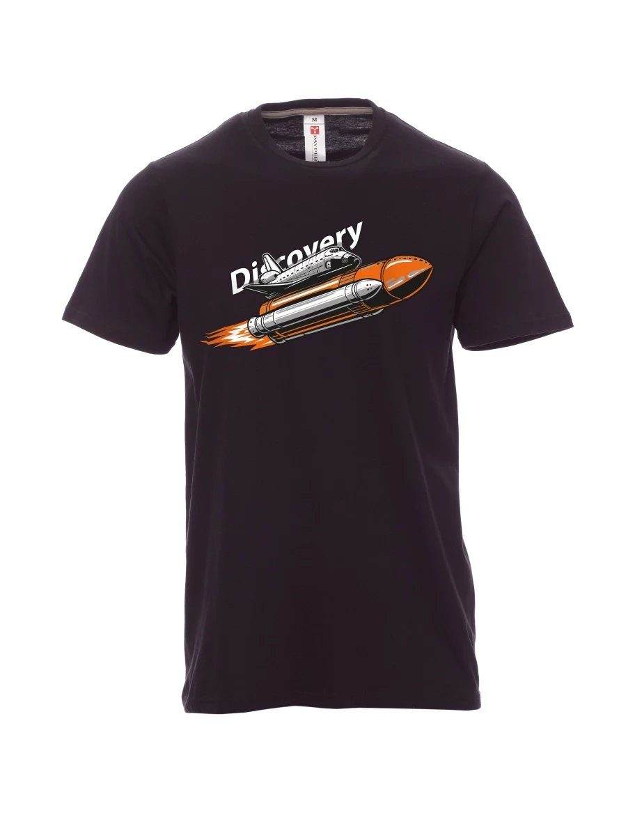 Schwarzes T-Shirt für Männer Raumfähre Discovery