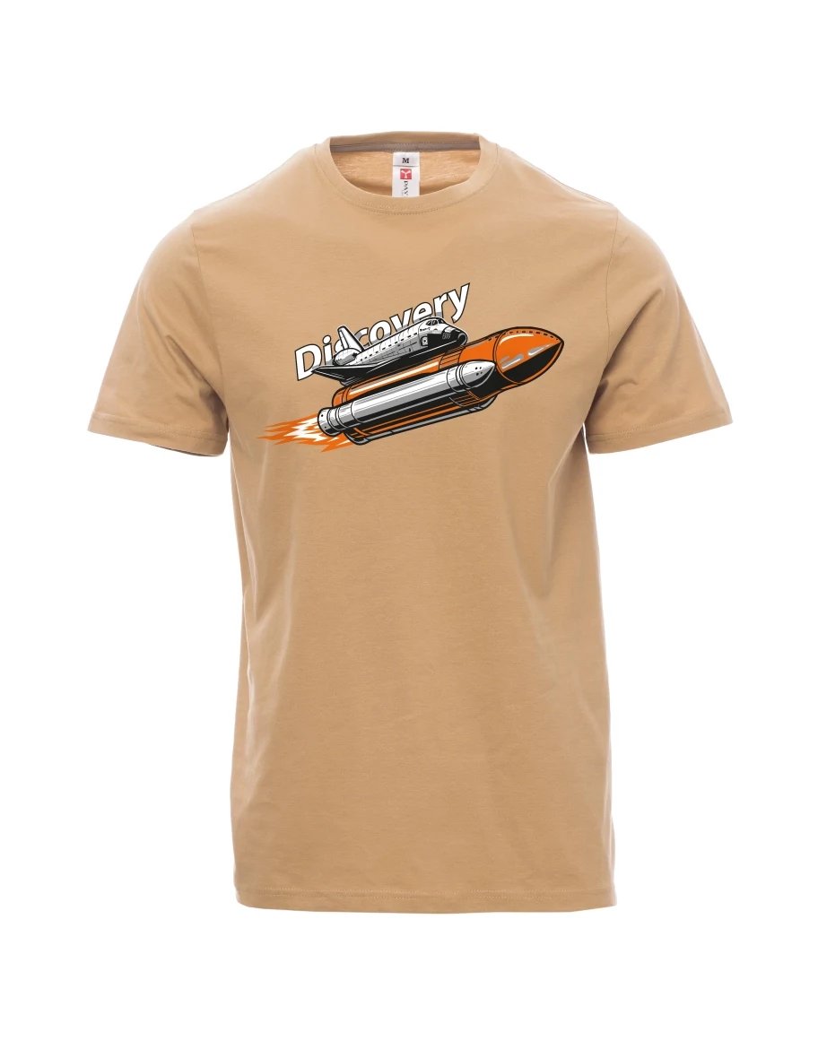 Braunes T-Shirt für Männer Raumfähre Discovery