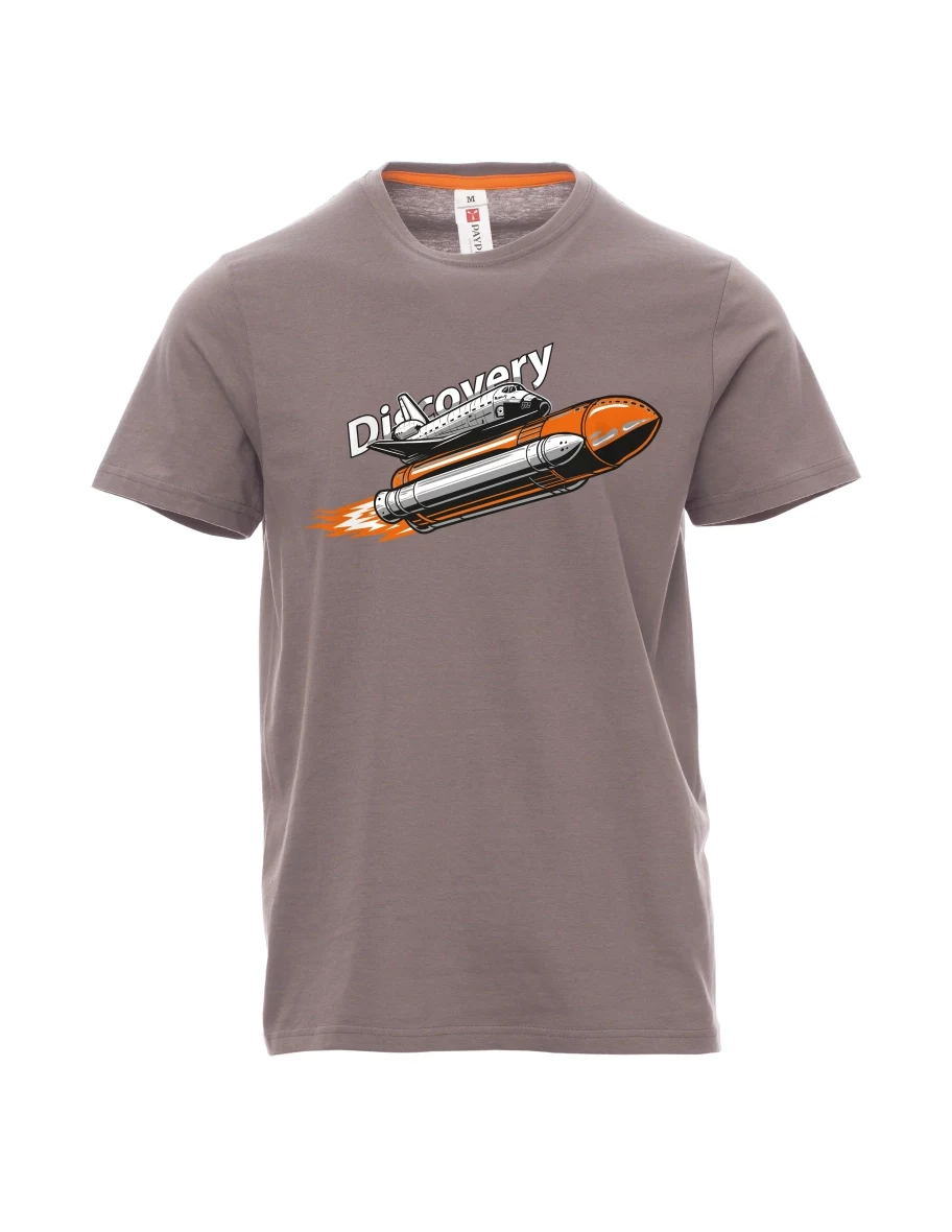 Stahlgrau T-Shirt für Männer Raumfähre Discovery