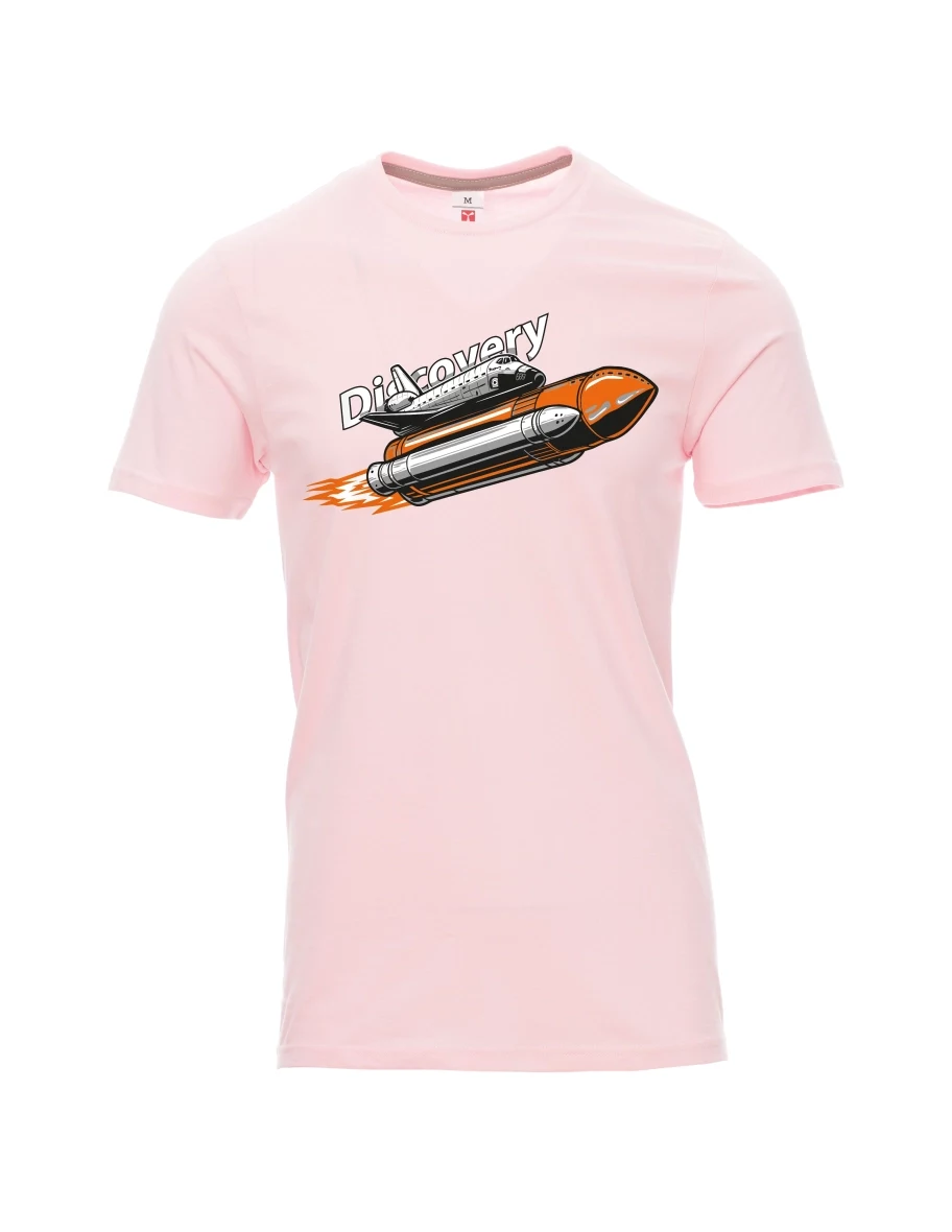 Hell-Pink T-Shirt für Männer Raumfähre Discovery