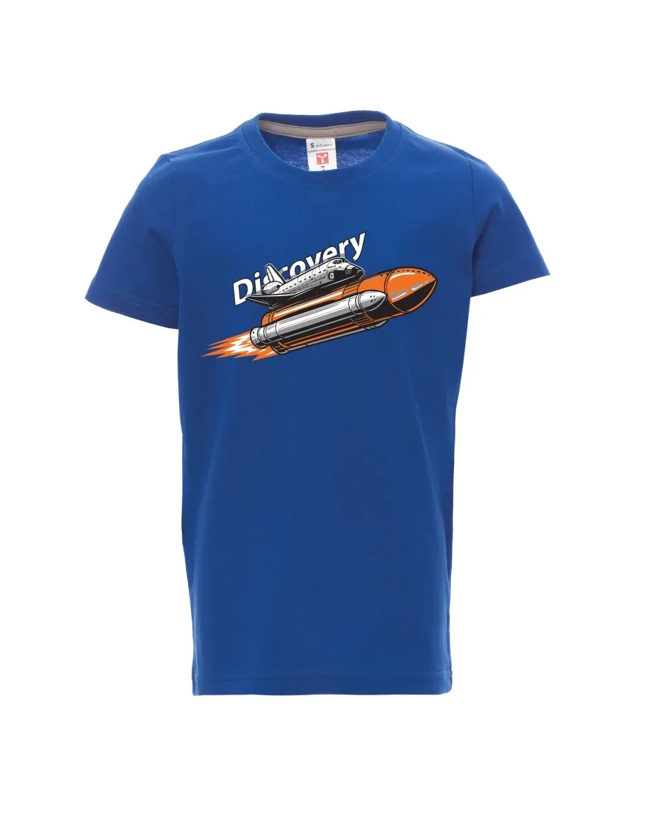 Blaues Kinder T-Shirt Raumfähre Discovery