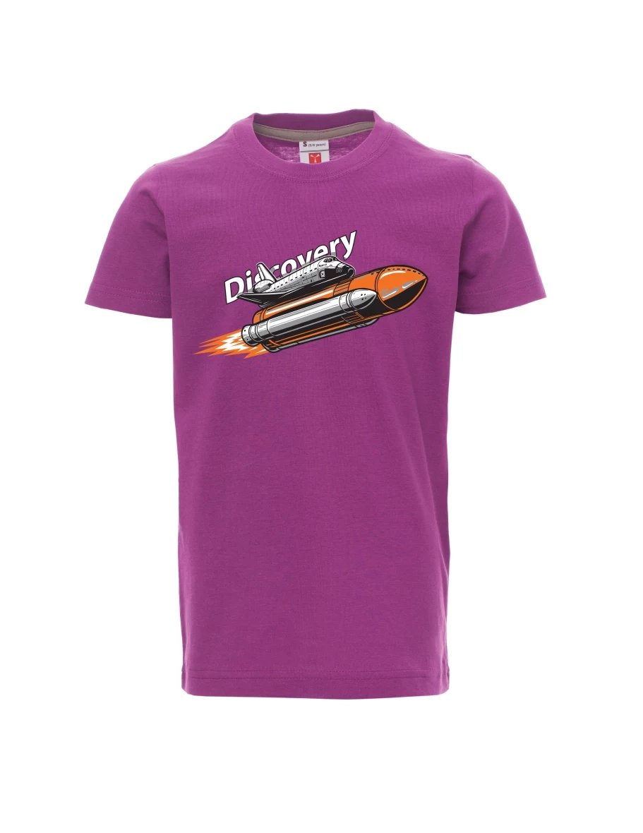Violett Kinder T-Shirt Raumfähre Discovery