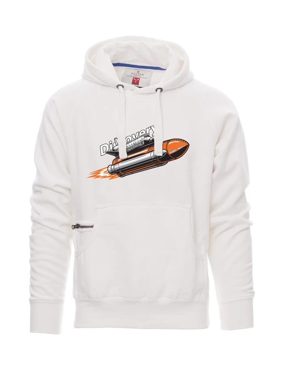 Weißes Sweatshirt für Männer Raumfähre Discovery