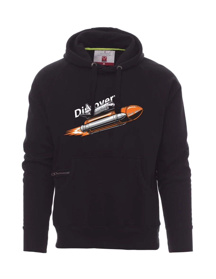 Schwarzes Sweatshirt für Männer Raumfähre Discovery