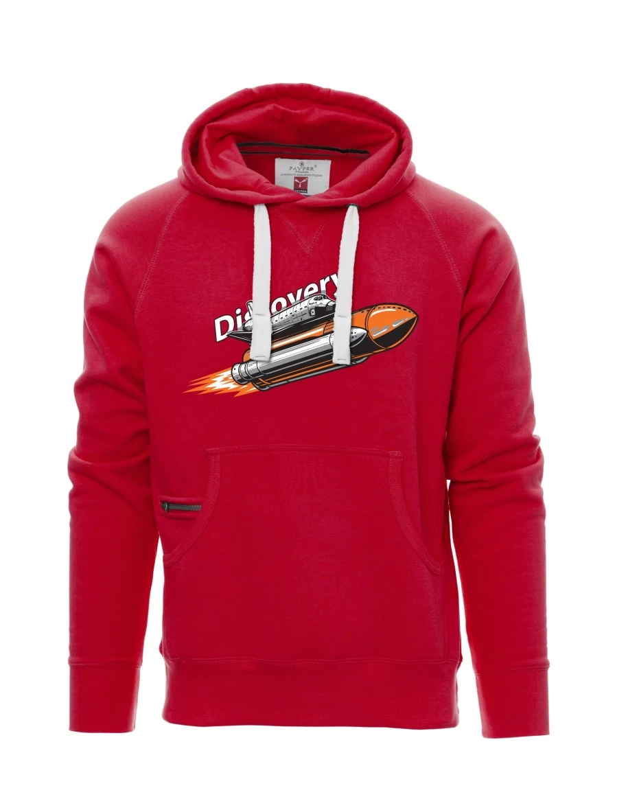 Rotes Sweatshirt für Männer Raumfähre Discovery