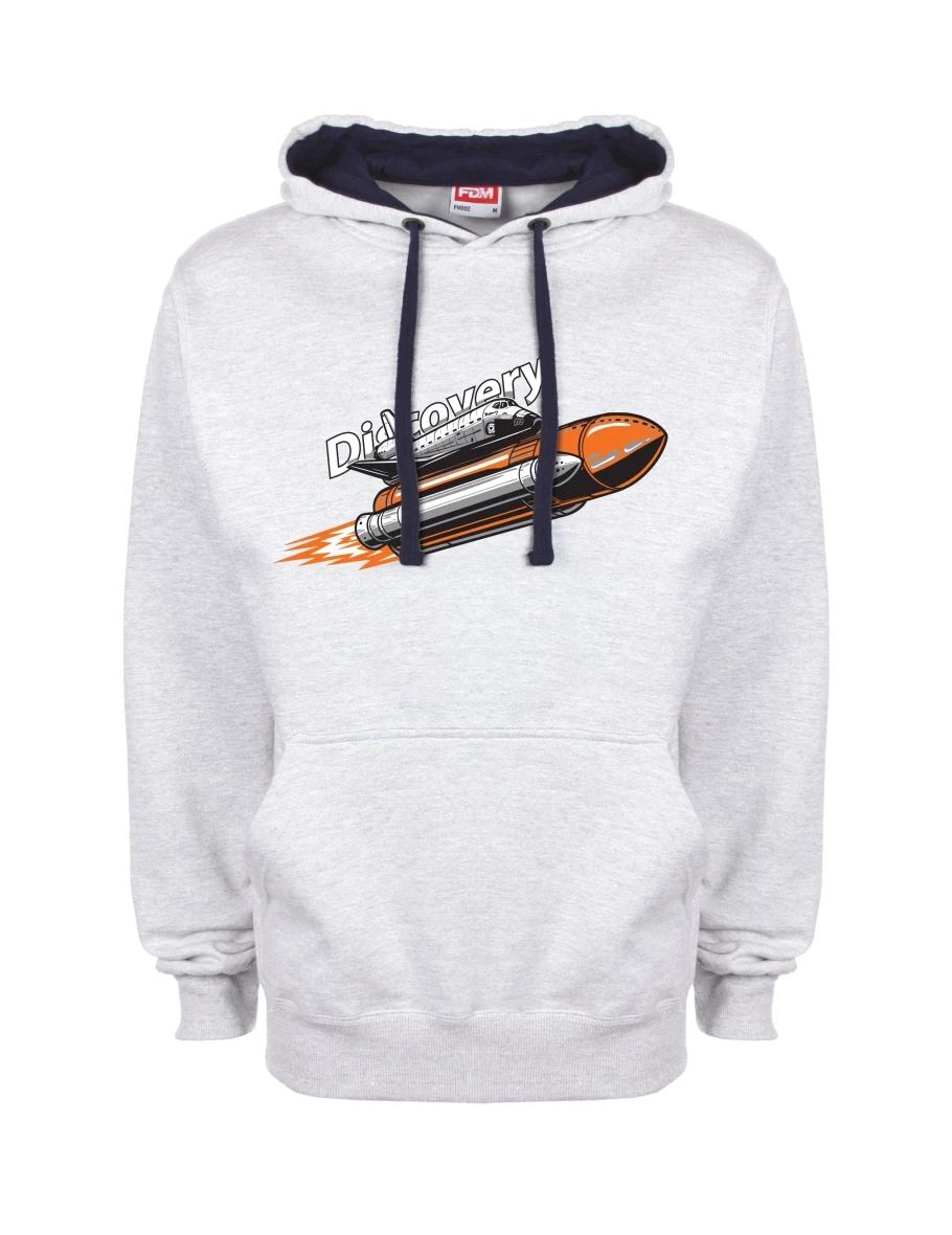 Blau-graues Sweatshirt Raumfähre Discovery