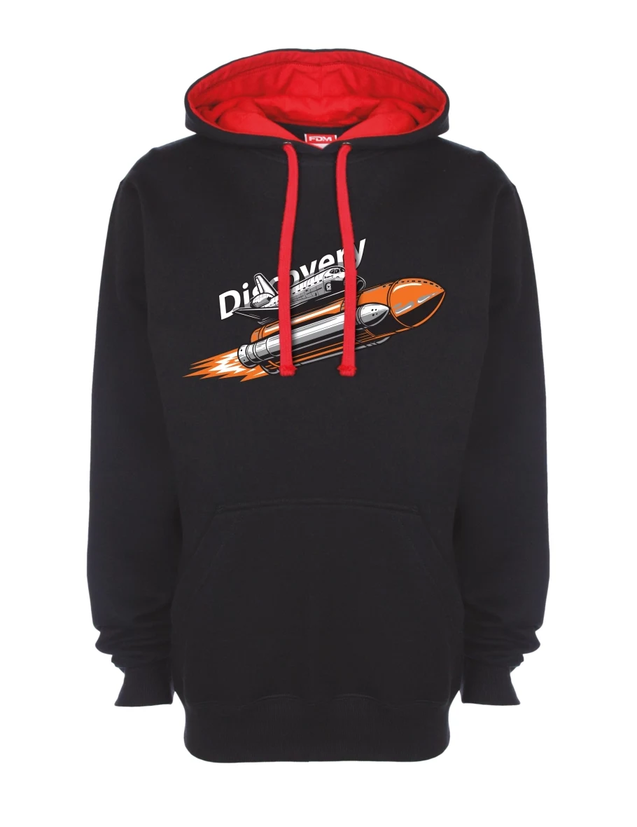 Rot-schwarzes Sweatshirt Raumfähre Discovery