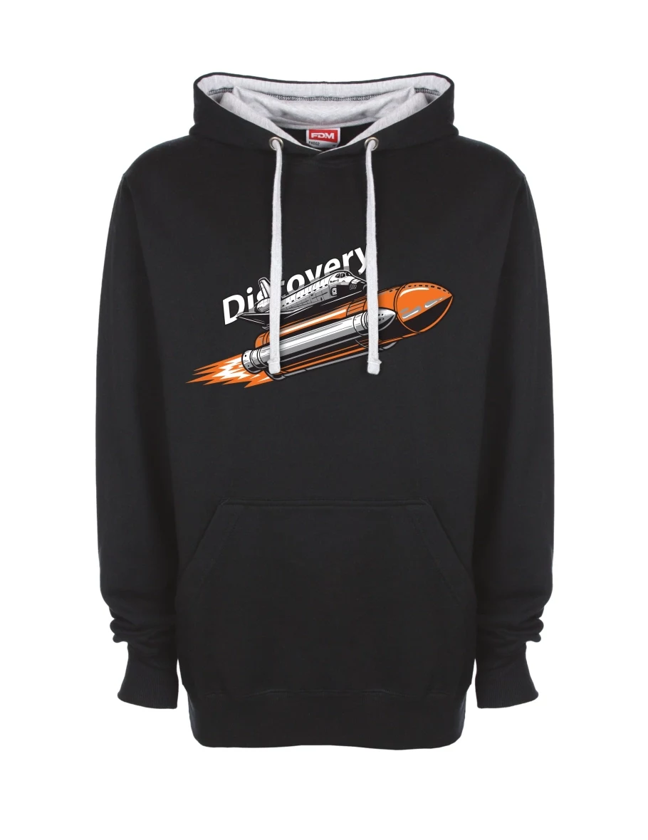 Grau-schwarzes Sweatshirt Raumfähre Discovery