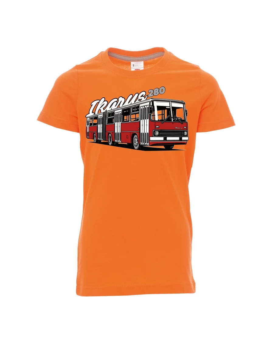 Orange Kinder T-Shirt Autobus Ikarus 280