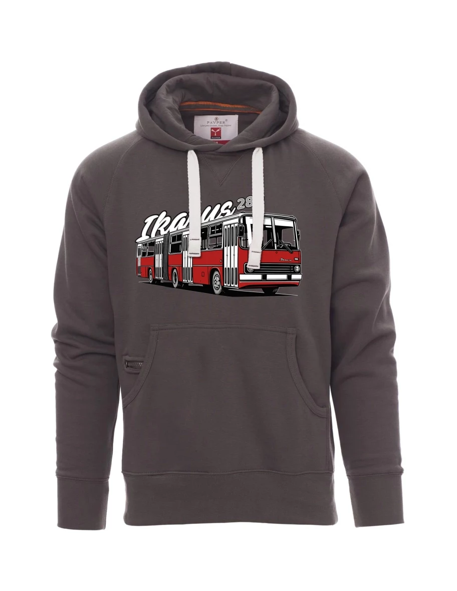 Graues Sweatshirt für Männer Autobus Ikarus 280