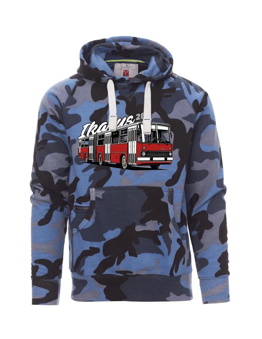 Tarnung blaues Sweatshirt für Männer Autobus Ikarus 280