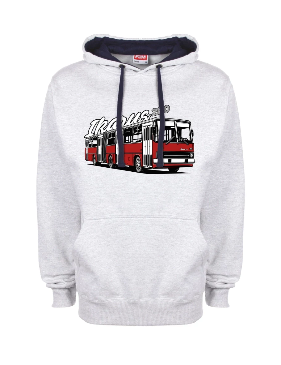 Blau-graues Sweatshirt Autobus Ikarus 280
