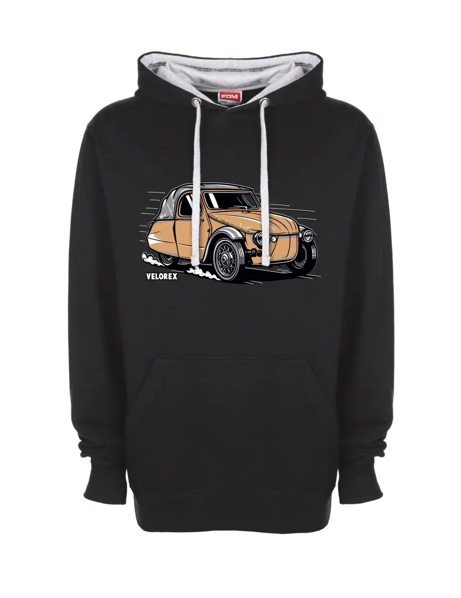 Grau-schwarzes Sweatshirt Automobil Velorex