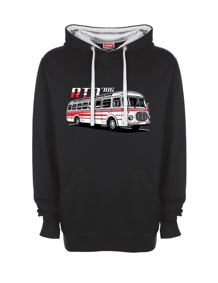 Grau-schwarzes Sweatshirt Autobus RTO 706