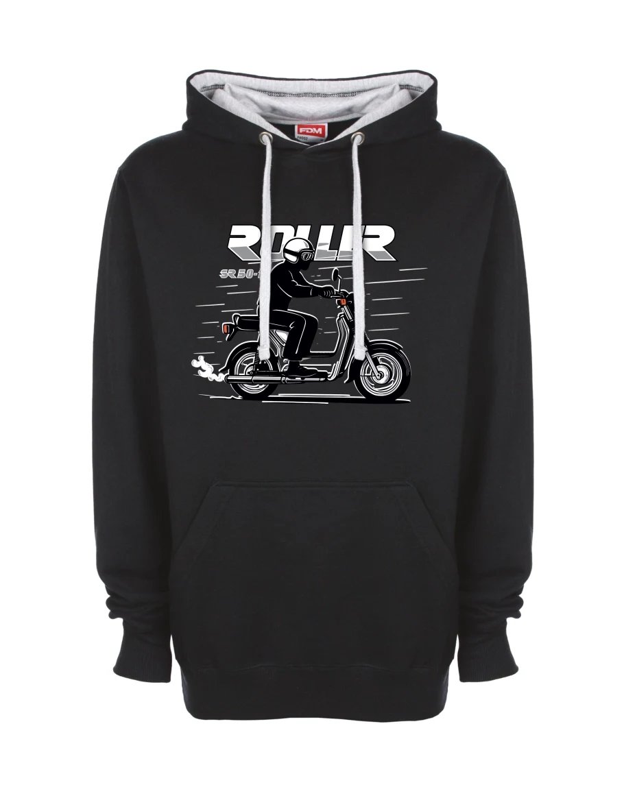 Grau-schwarzes Sweatshirt Motorroller SR 50/1 Roller