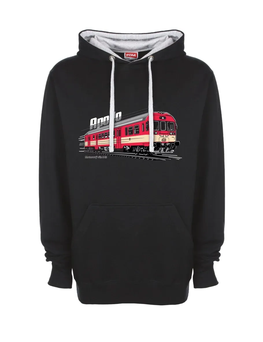 Grau-schwarzes Sweatshirt Triebwagen 843 „Apollo“