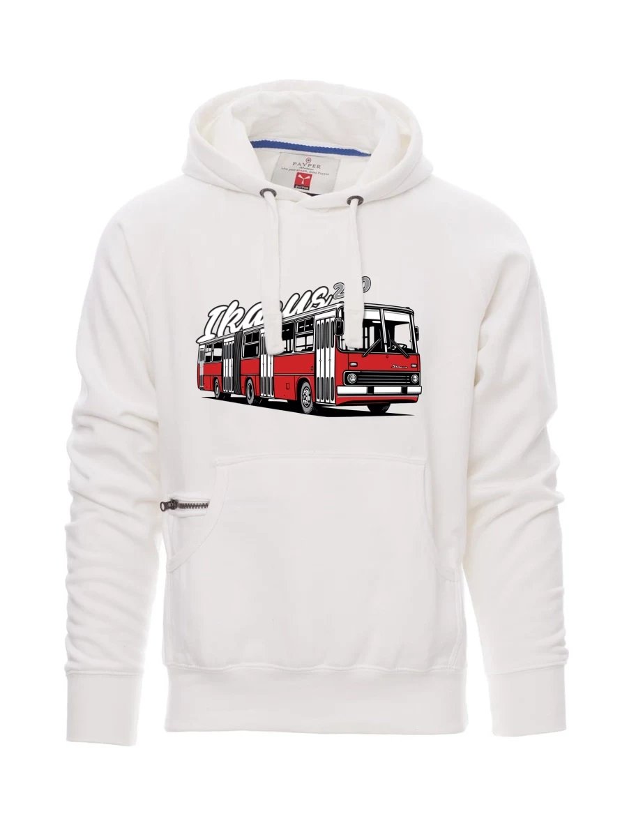 Weißes Sweatshirt für Männer Autobus Ikarus 280