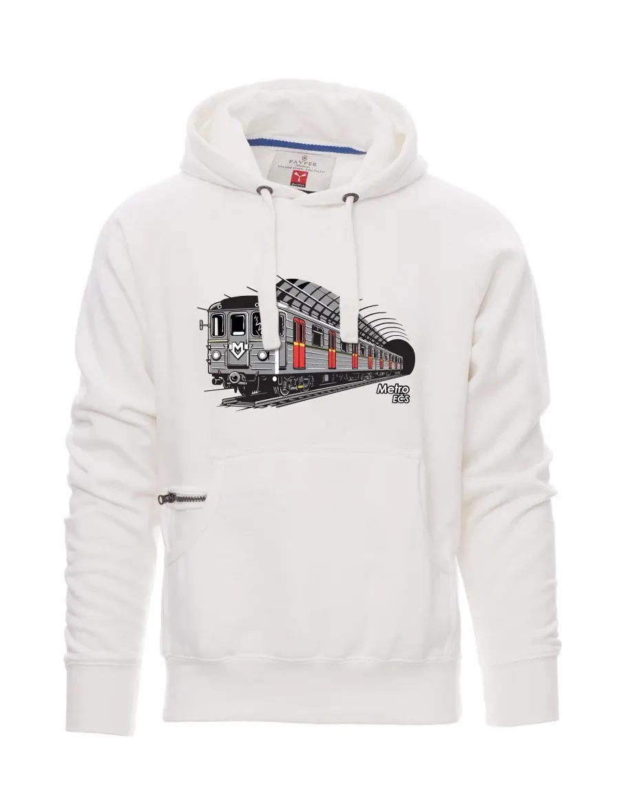 Weißes Sweatshirt für Männer U-Bahn EČS