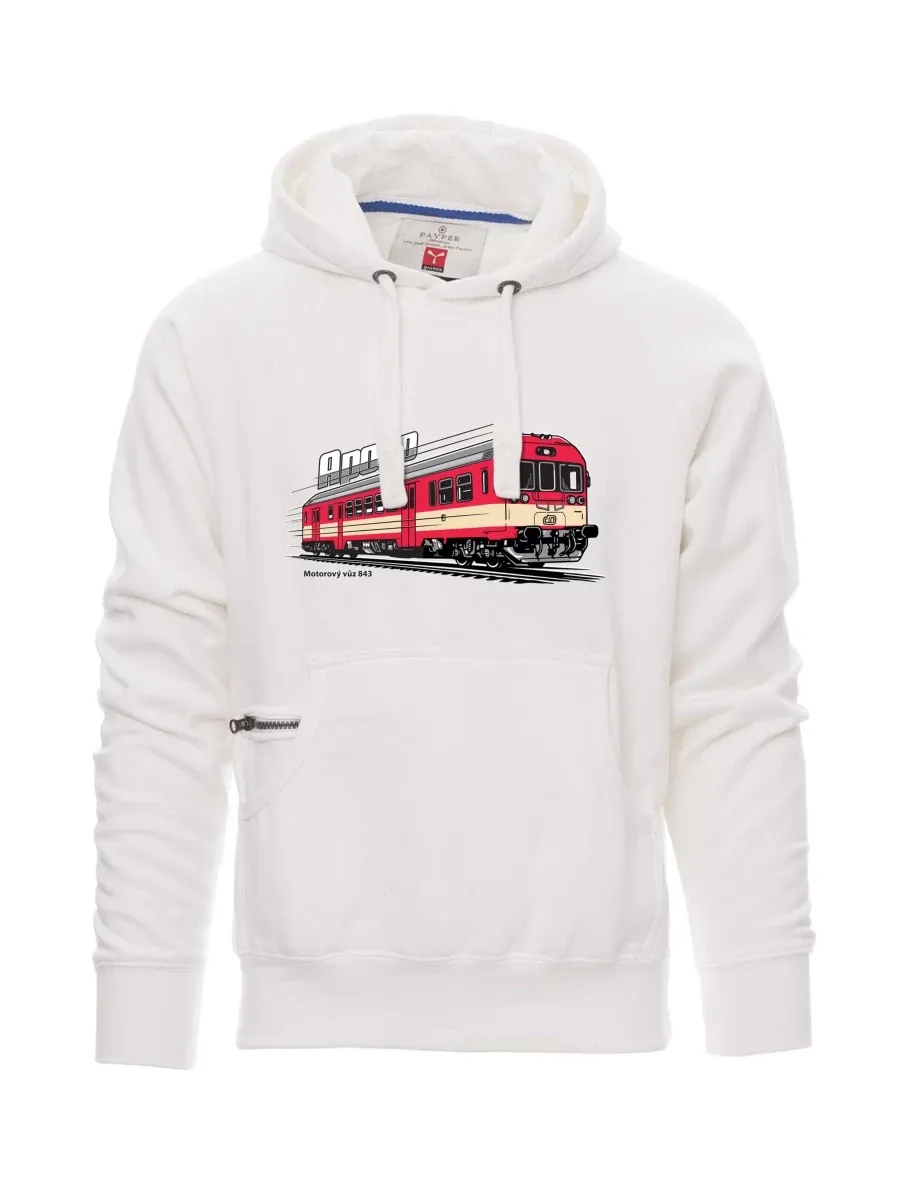 Weißes Sweatshirt für Männer Triebwagen 843 „Apollo“