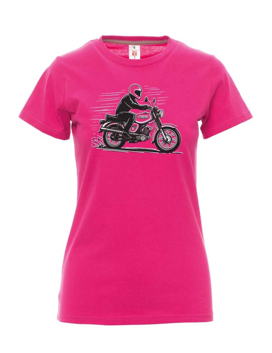 Rosa T-Shirt für Damen Motorrad Enduro S51