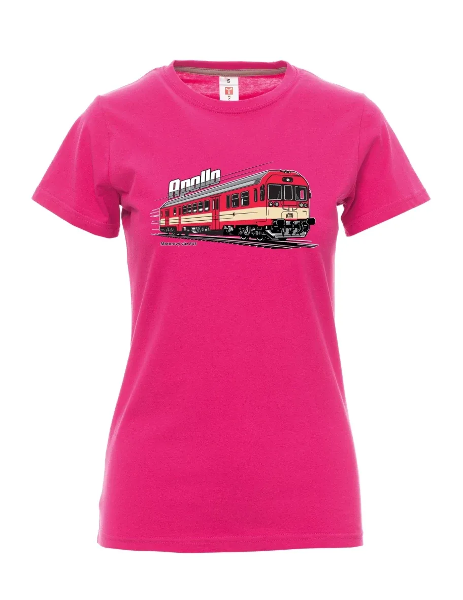 Rosa T-Shirt für Damen Triebwagen 843 „Apollo“