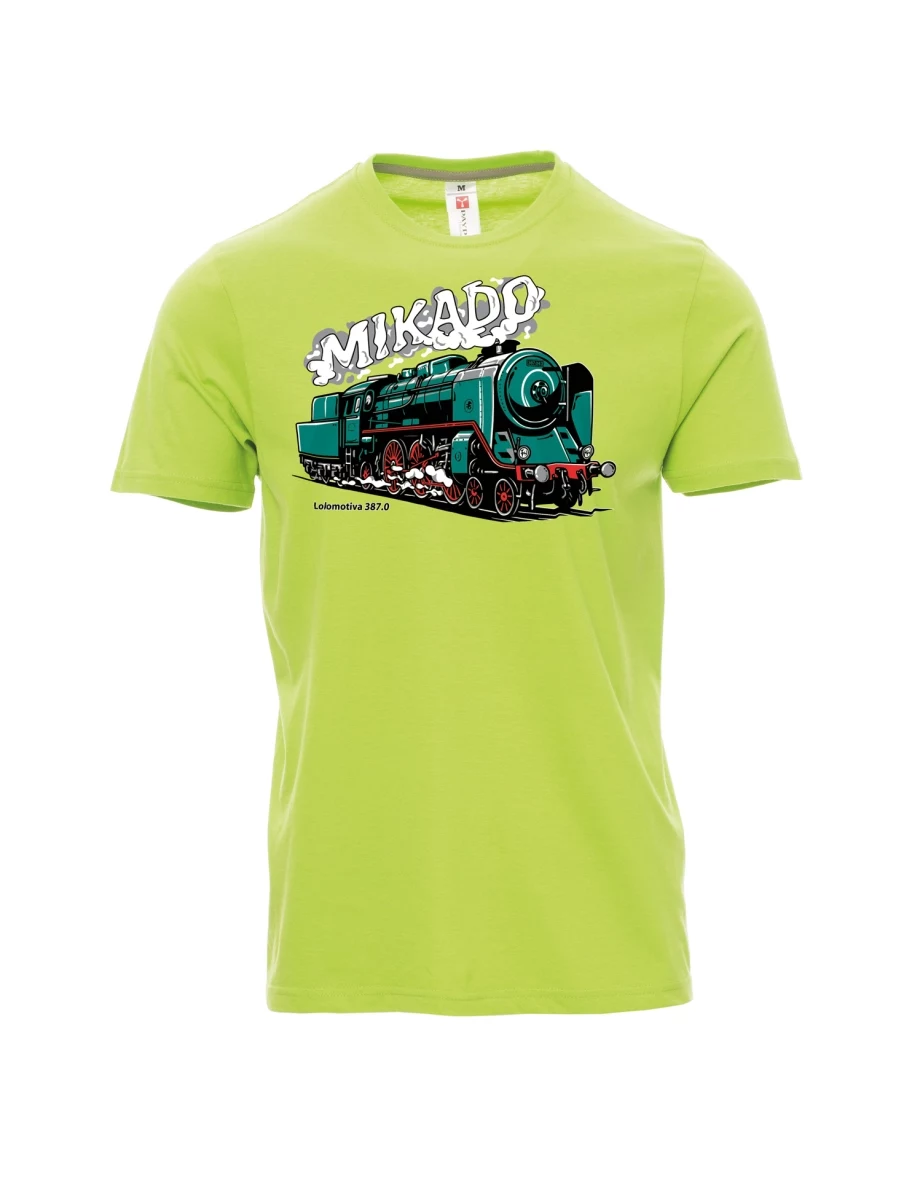 Hellgrünes T-Shirt für Männer Lokomotive 387.0 „MIKADO“