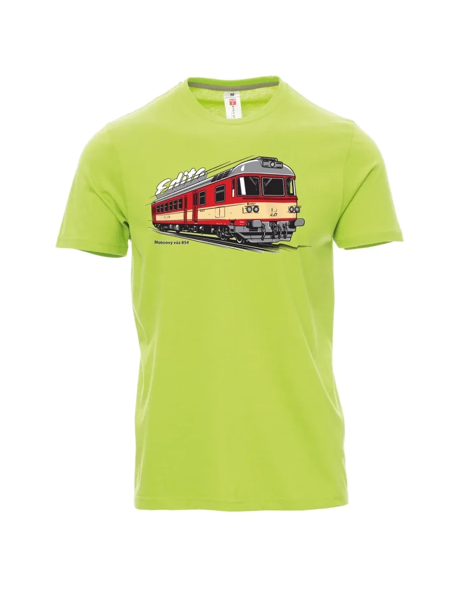 Hellgrünes T-Shirt für Männer Triebwagen 854