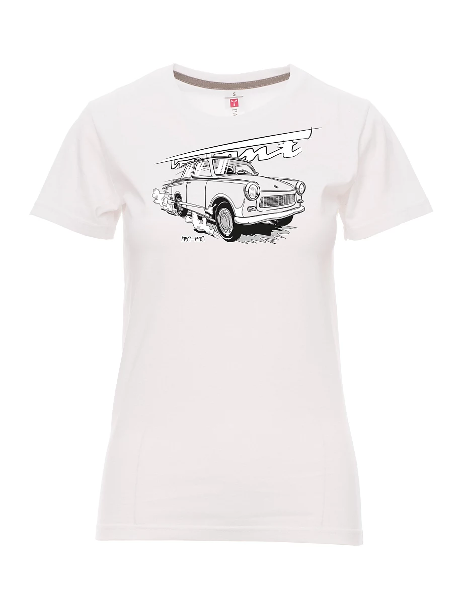 Weißes T-Shirt für Damen Trabi 601