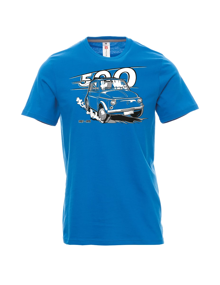 Hellblaues T-Shirt für Männer Der italienische Veteran F 500