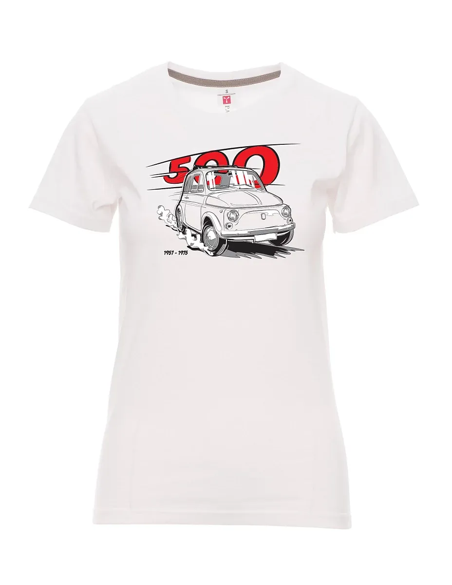 Weißes T-Shirt für Damen Der italienische Veteran F 500