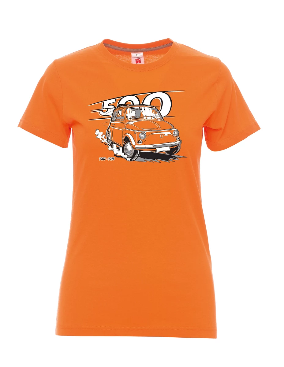 Orange T-Shirt für Damen Der italienische Veteran F 500