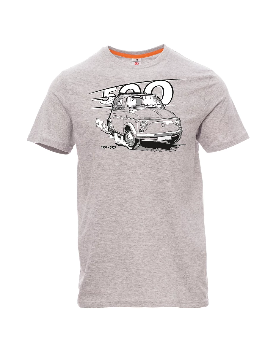 Grau melange T-Shirt für Männer Der italienische Veteran F 500