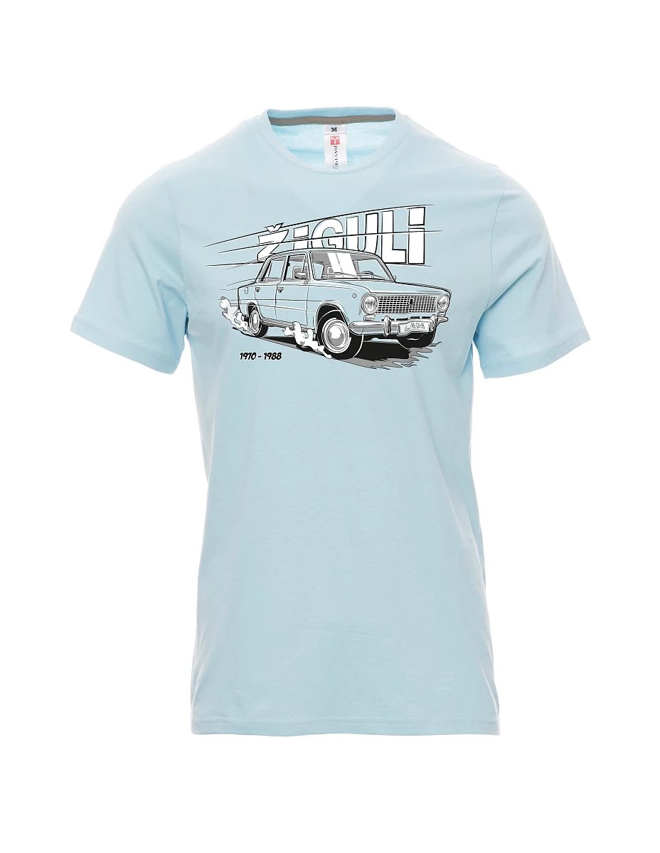 Blassblaues T-Shirt für Männer Lada-Žiguli