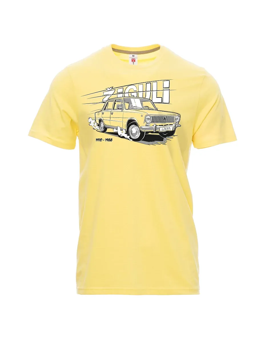 Hellgelb T-Shirt für Männer Lada-Žiguli