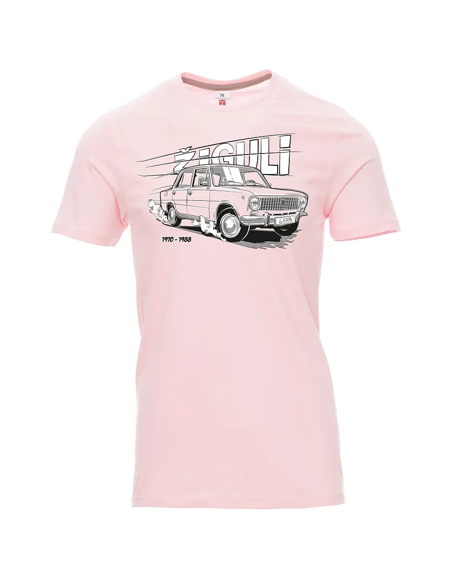 Hell-Pink T-Shirt für Männer Lada-Žiguli