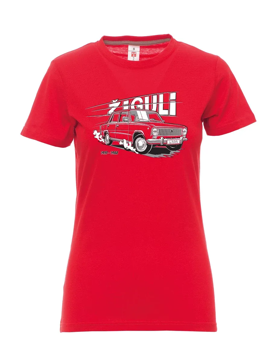 Rotes T-Shirt für Damen Lada-Žiguli